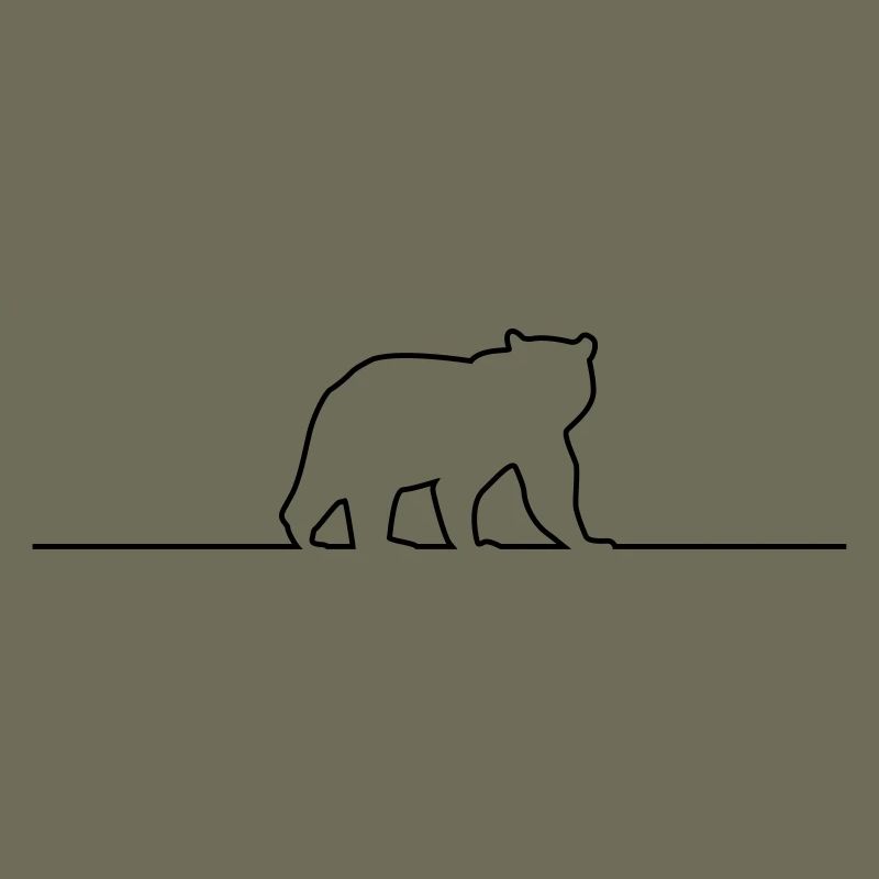 bear silhouette line