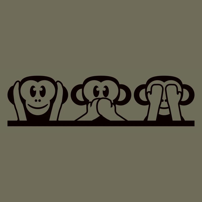 3 singes sages n’entendent rien dire voir s’amuser avec les singes