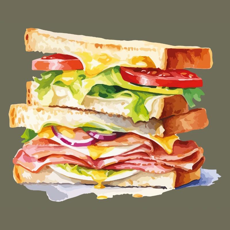 Artful sandwich stack