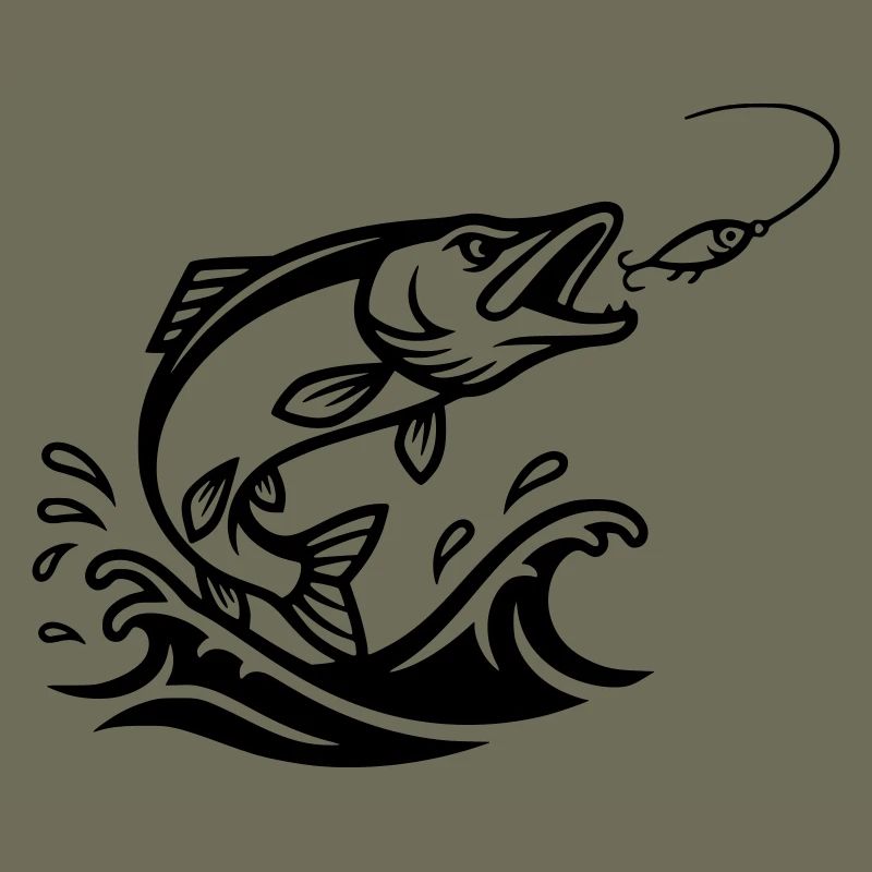 Hecht Raubfisch Silhouette