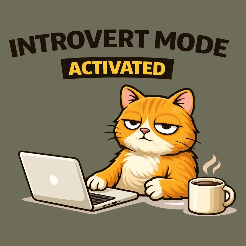 Chat activé en mode introverti