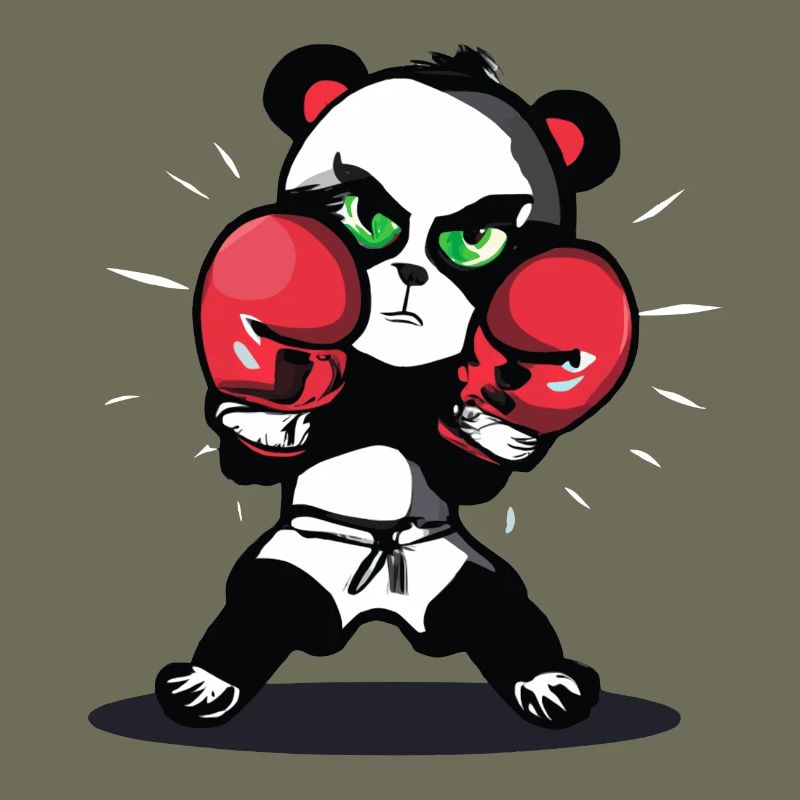Boxender Panda im Ring
