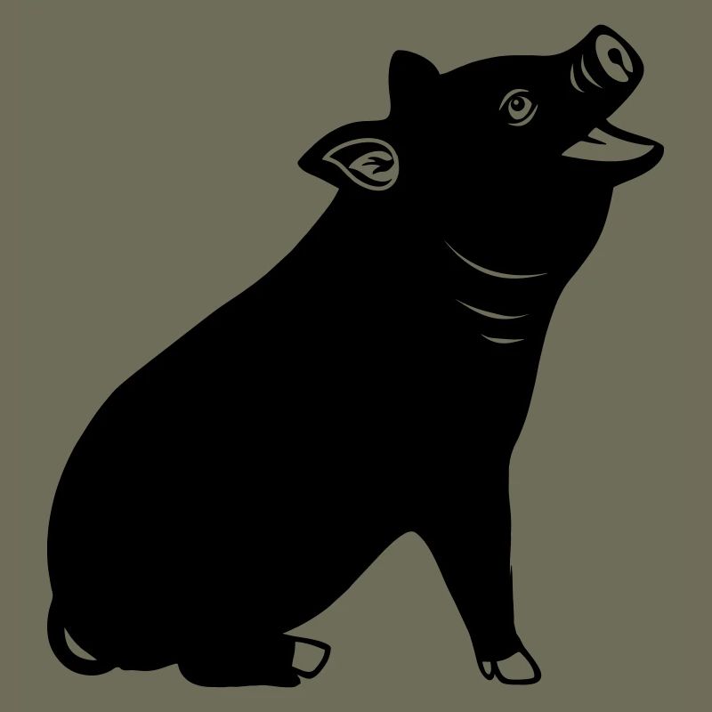 Logo de cochon joyeux Image d’ombre