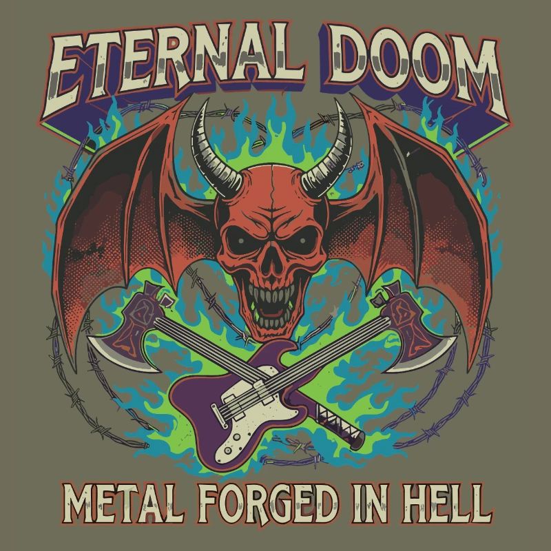 Eternal Doom Hell Artwork en métal