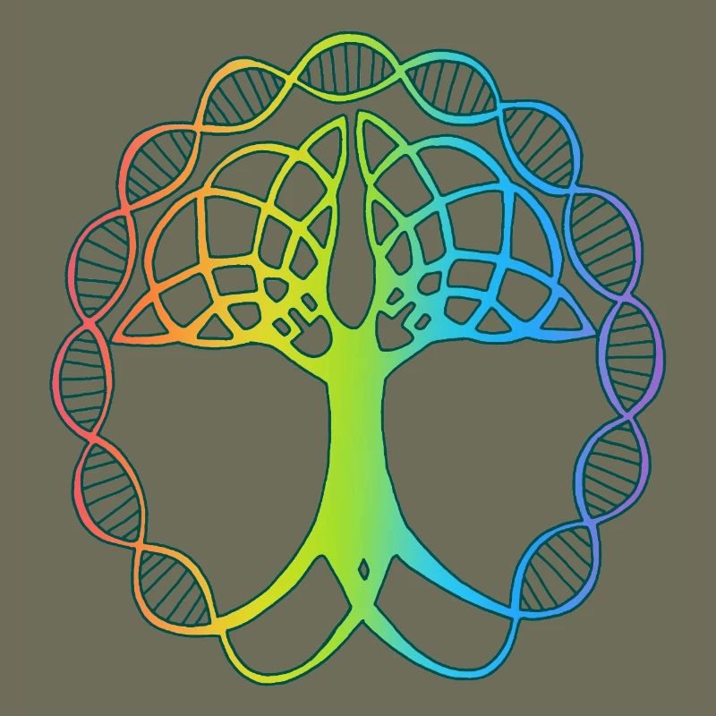 Strange multicolored tree
