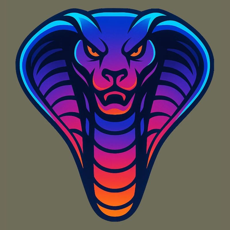 Neon Cobra Gradient Illustration