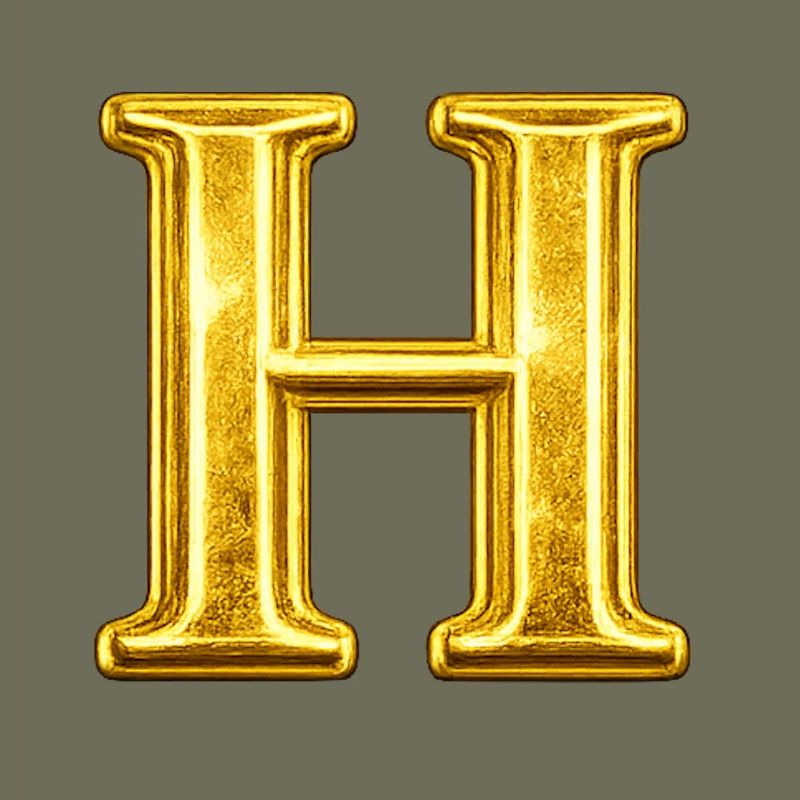 Goldenes H Monogram