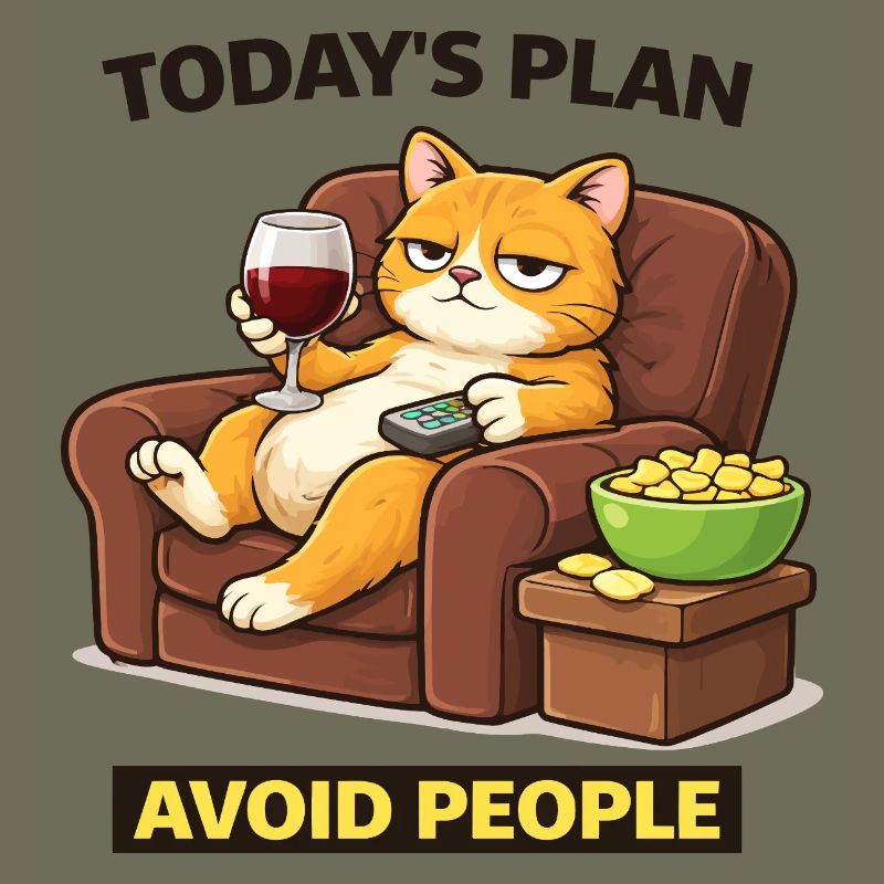 Plan du jour : Éviter les humains, chat