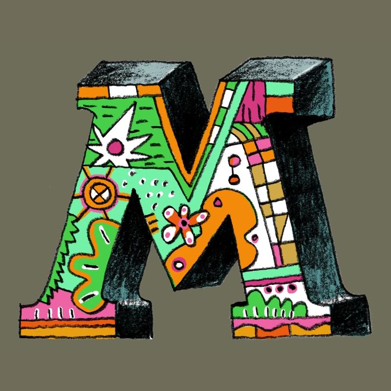 M Farbexplosion Doodle-Kunst