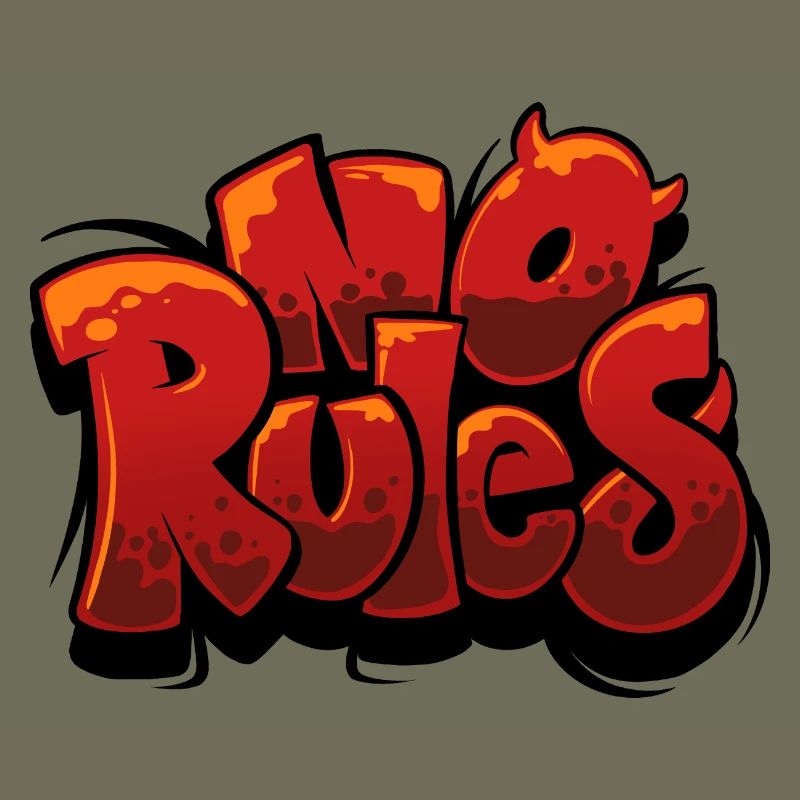 No rules Graffiti Urban Red