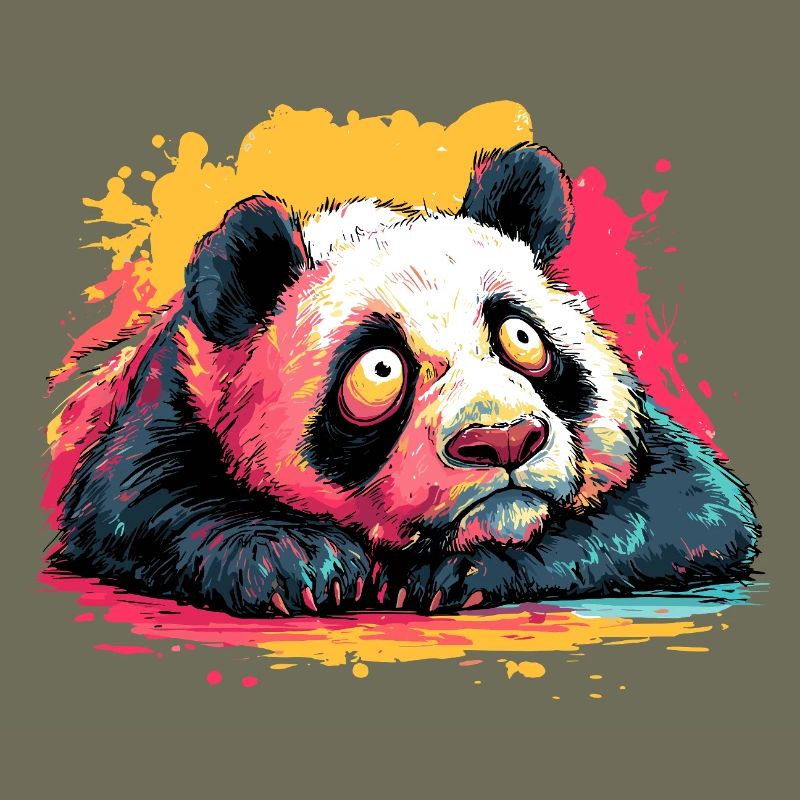 Panda Traumblick Farbspritzer