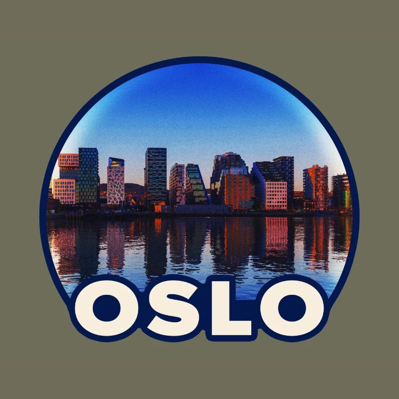 Oslo Skyline Reflektion
