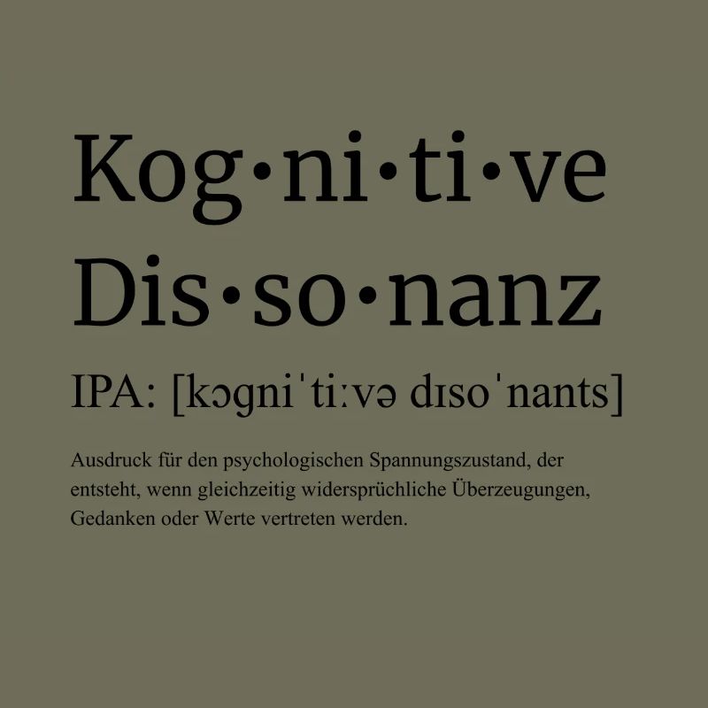 Dissonance cognitive
