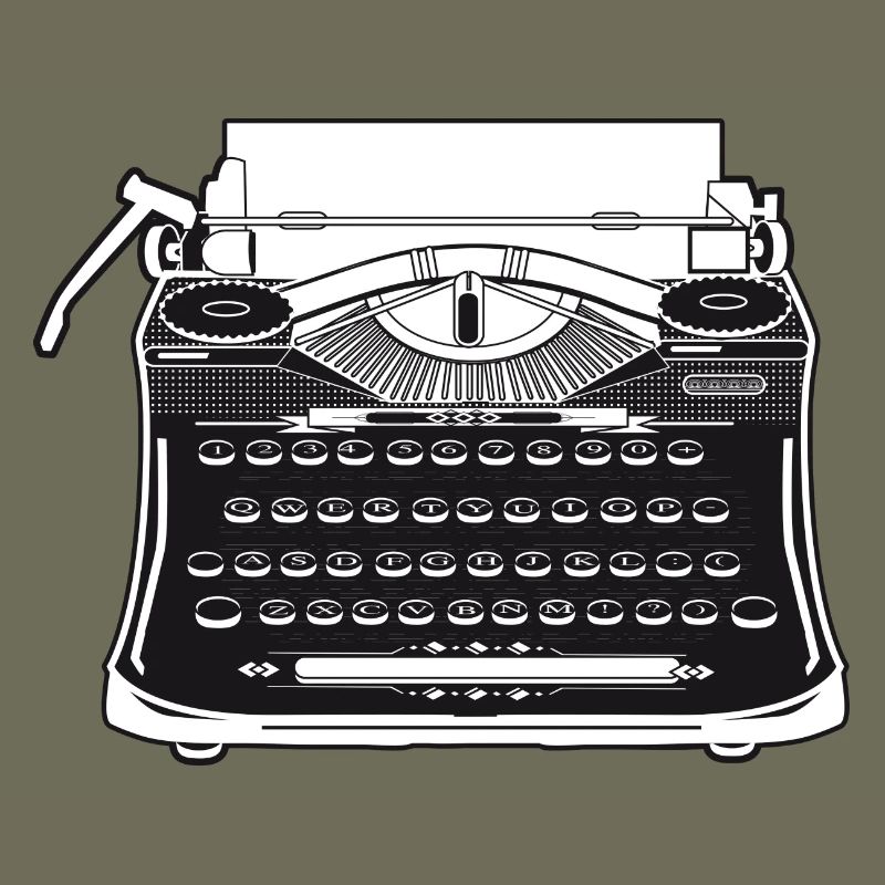nostalgic antique typewriter in retro style