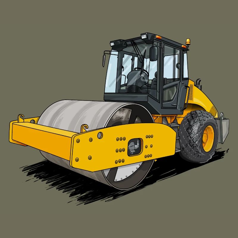 Roller in road construction