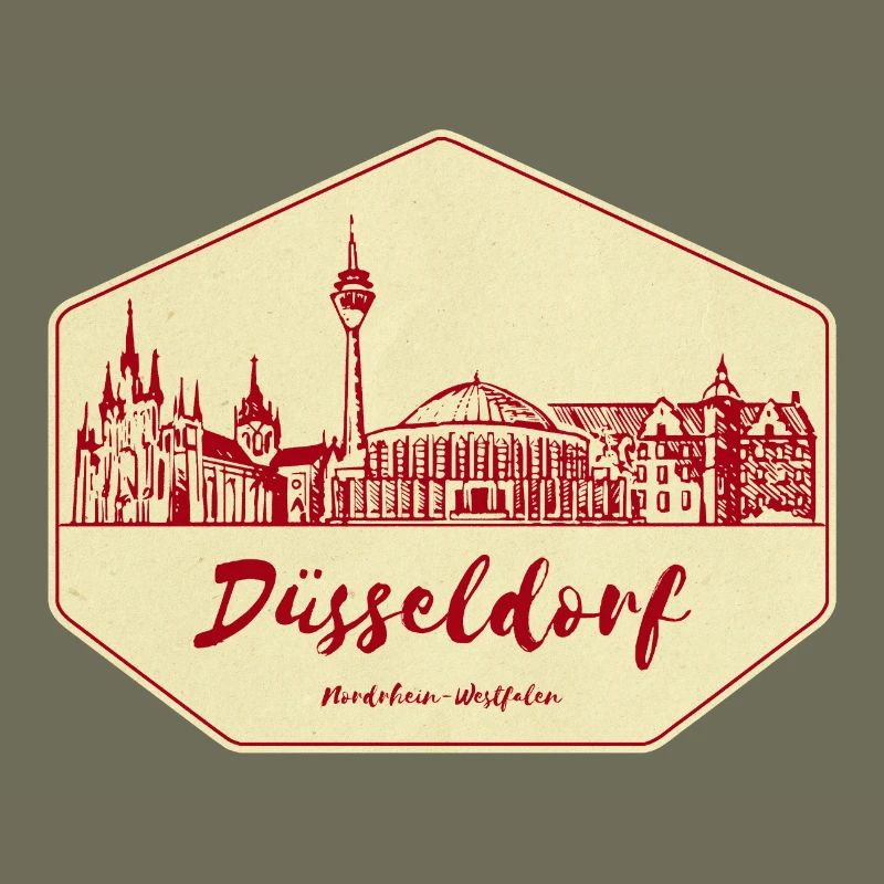 Düsseldorf Skyline Badge
