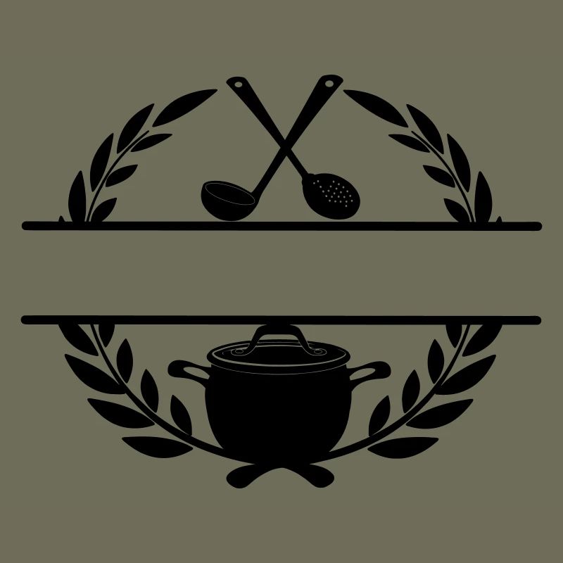 Laurel wreath restaurant logo