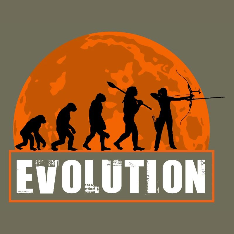 Archy Evolution Hunter Silhouette Rétro Vintage