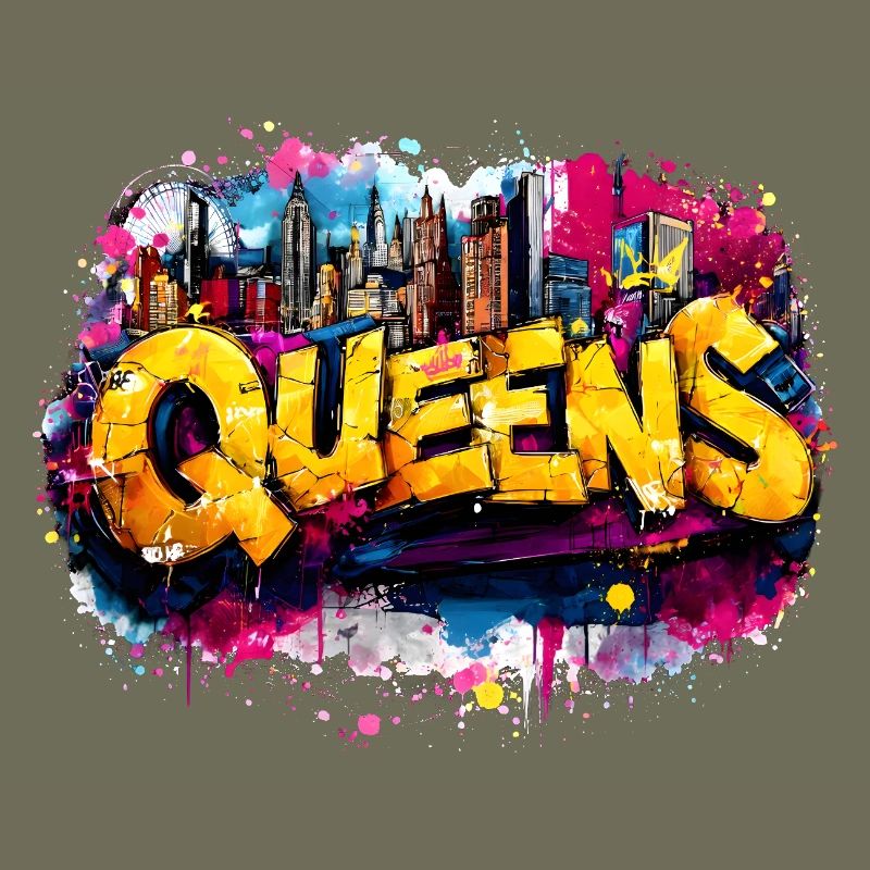 Queens Graffiti Skyline Color Explosion