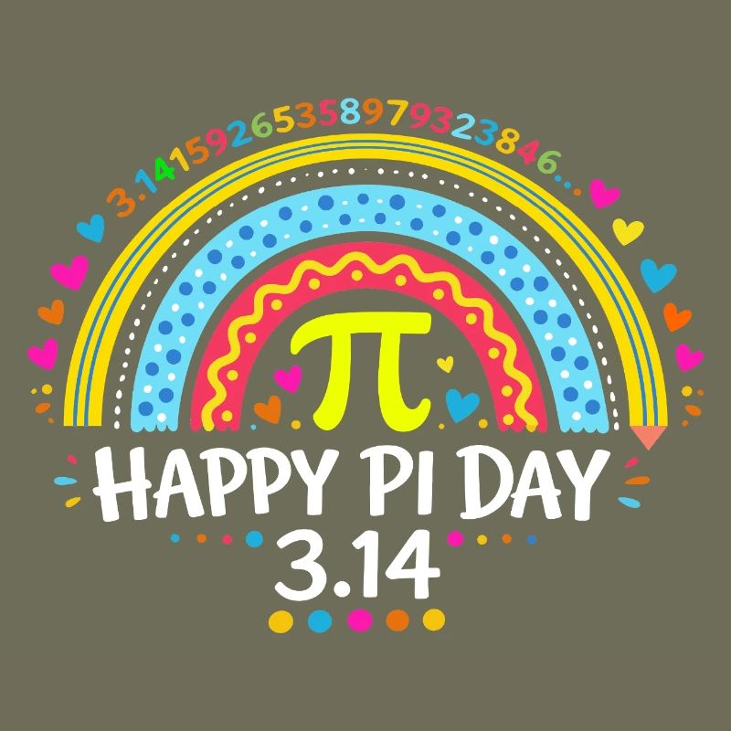 Happy Pi Day Rainbow - Math & School Teacher Gift