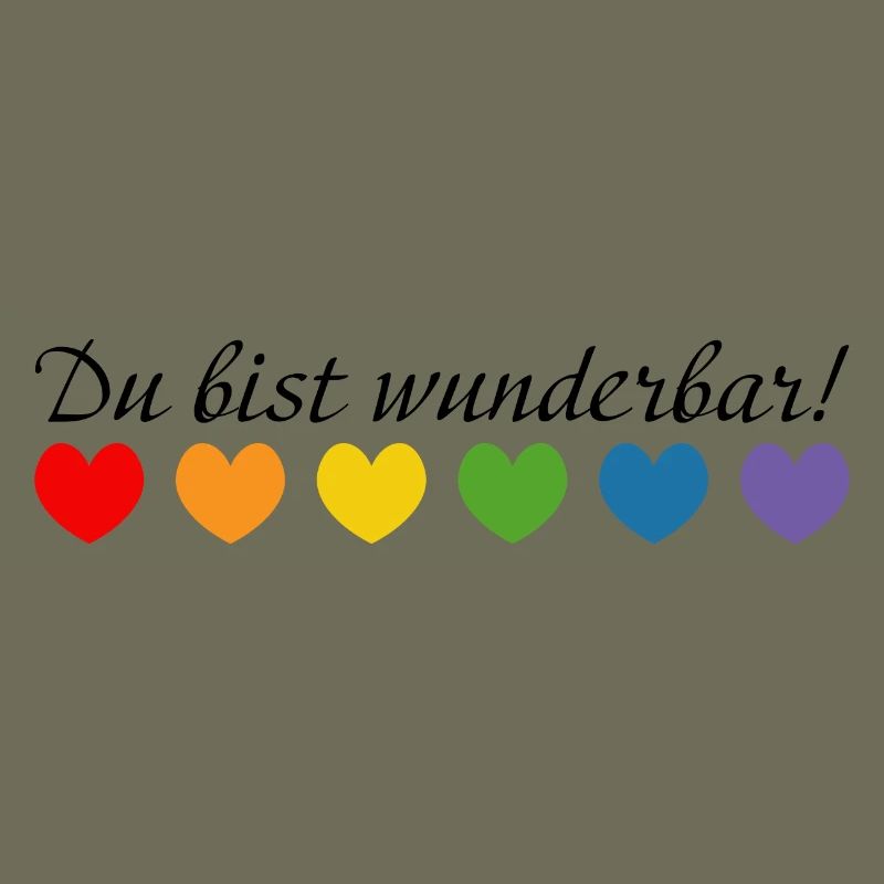 Regenbogenherzchen du bist wunderbar