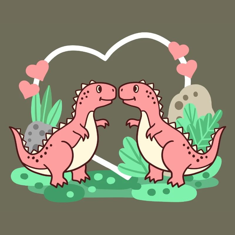 Dinosaurier T-Rex Valentinstag