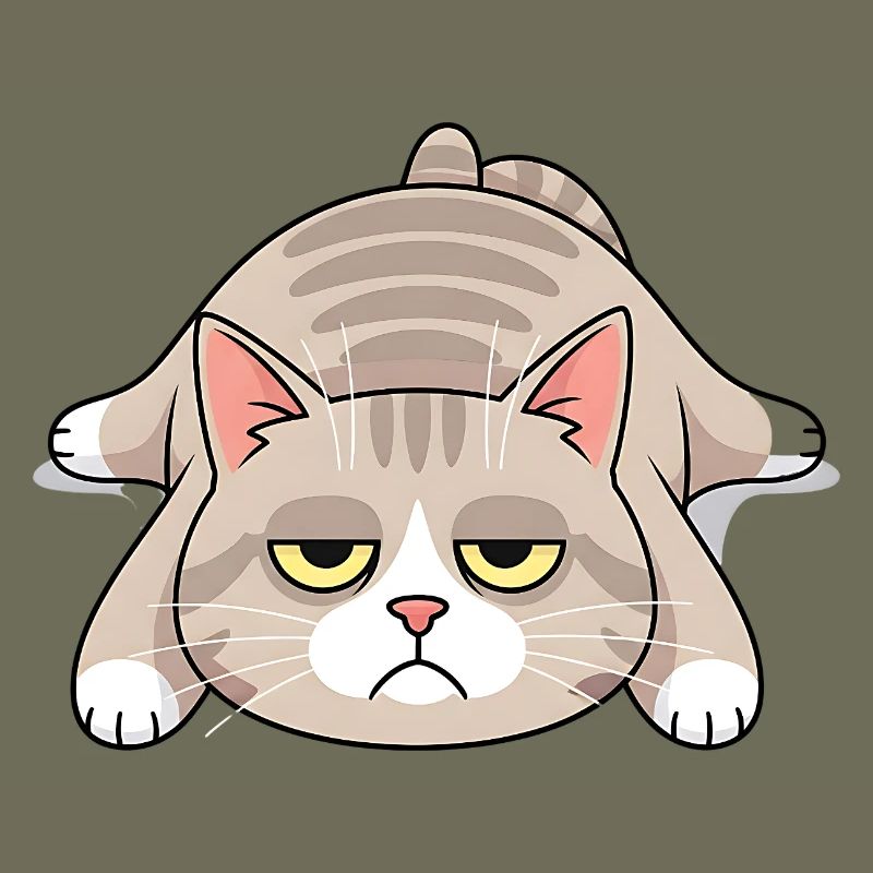 Grim late riser cat morning grouch