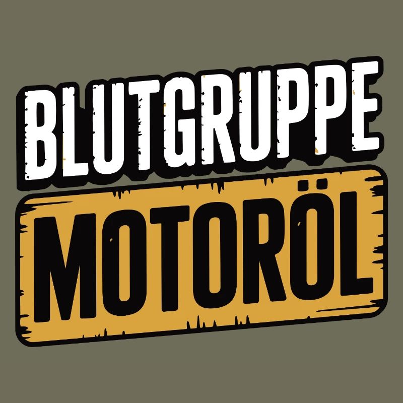 Blutgruppe Motoröl Schrauber Design