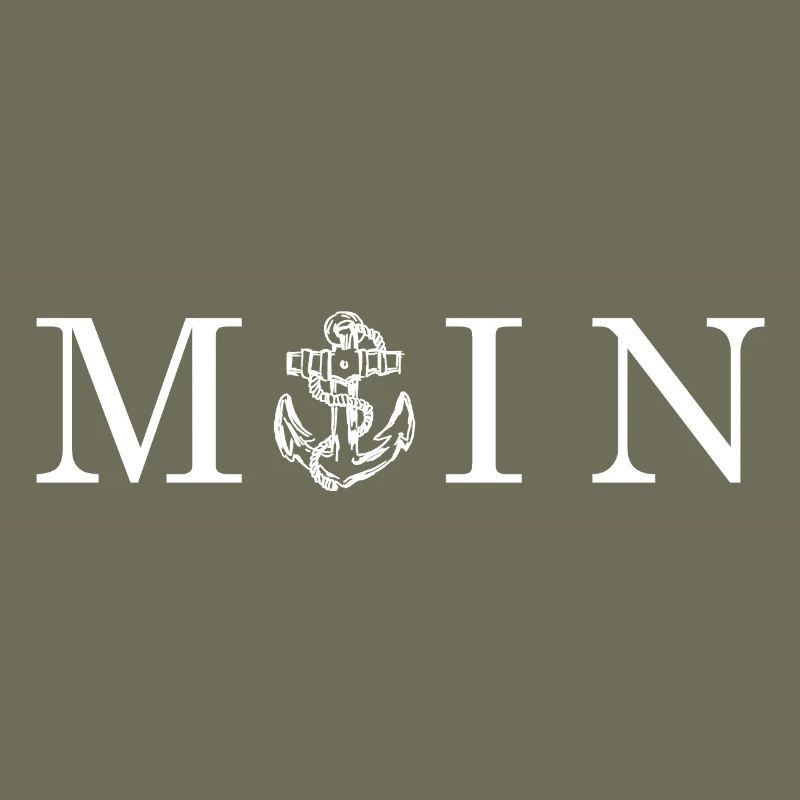 MOIN with maritime anchor, white