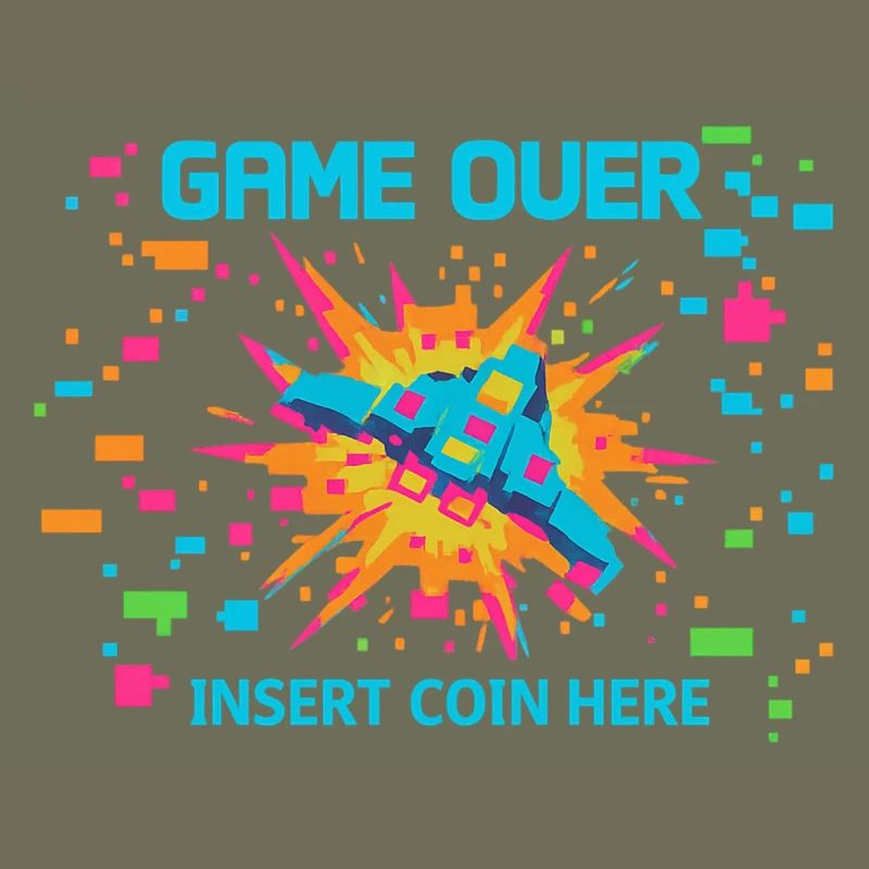 Game Over Neon Arcade Game