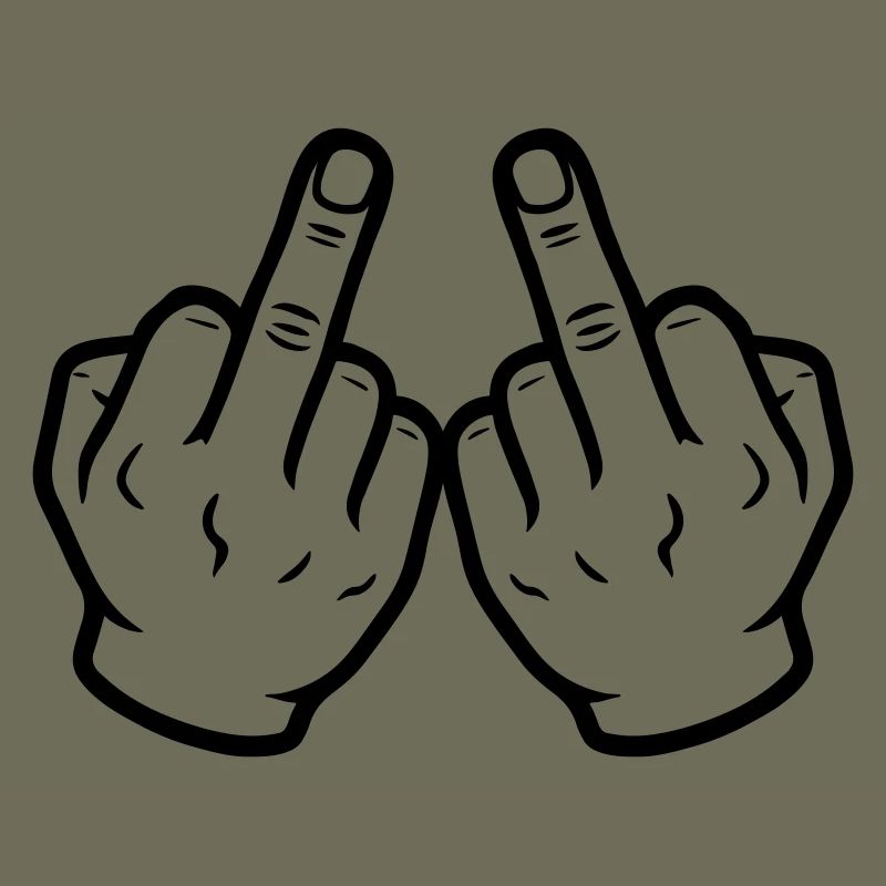 Hand Mittelfinger Frech