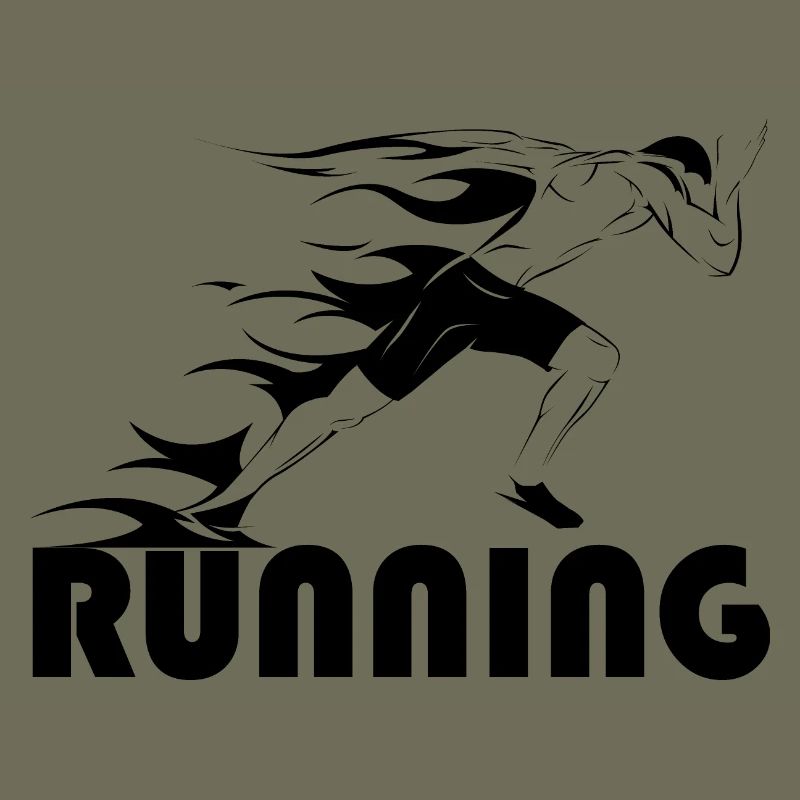 running runner symbol fire sprinter track and field athlete