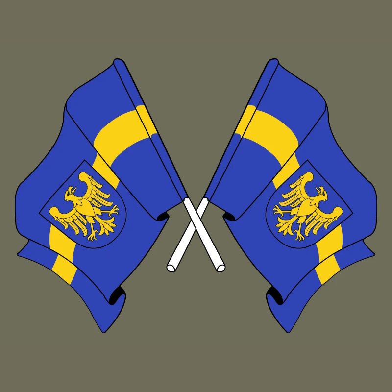 Zwei Flaggen Schlesiens