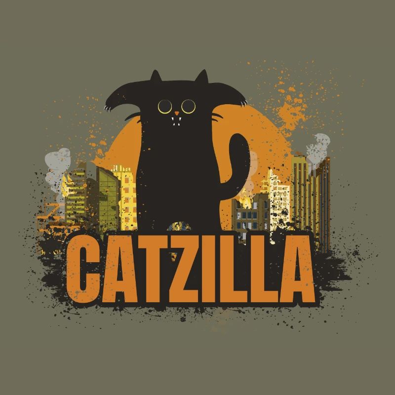 Catzilla. Cat monster