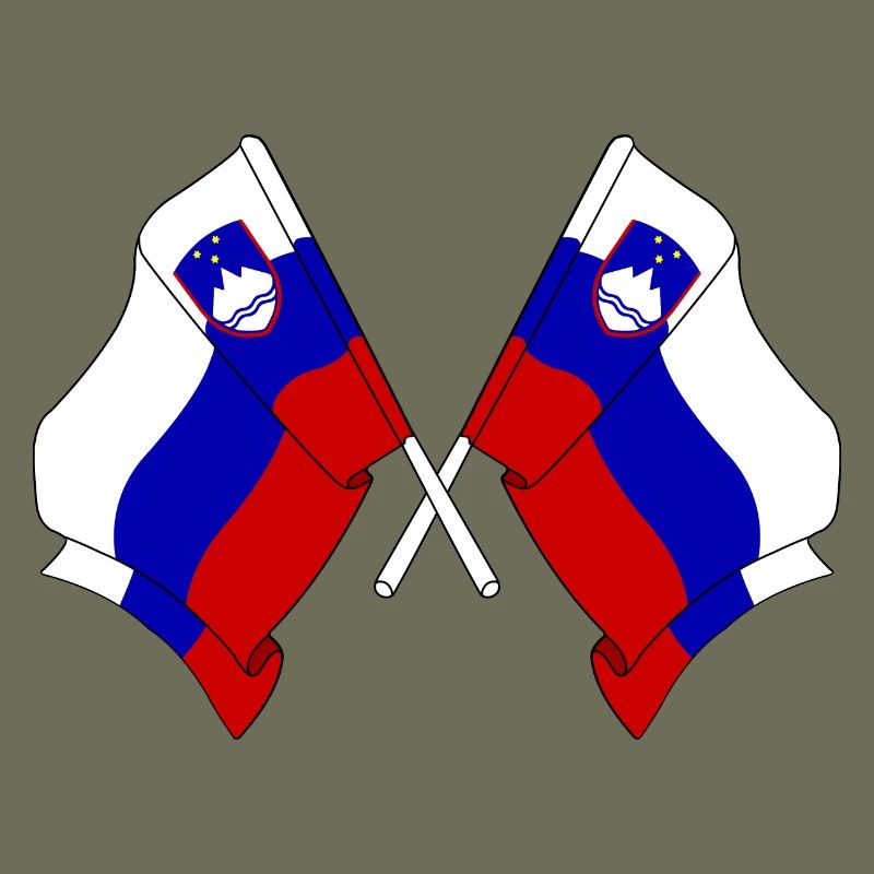 Two flags Slovenia