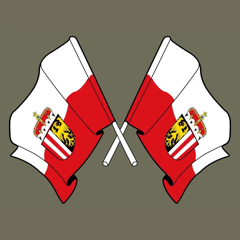 Upper Austria Crossed Flags