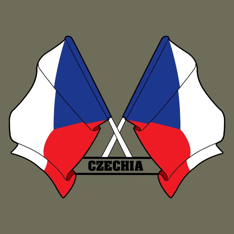 RÉPUBLIQUE TCHÈQUE – Drapeaux croisés
