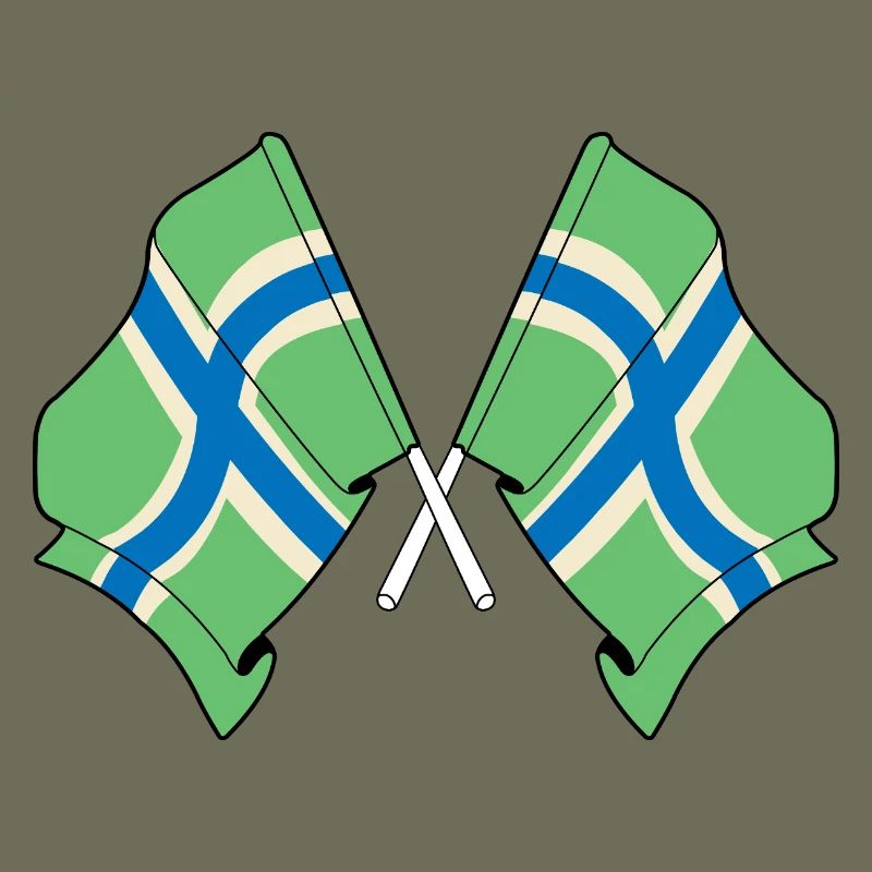 Drapeaux croisés du Gloucestershire