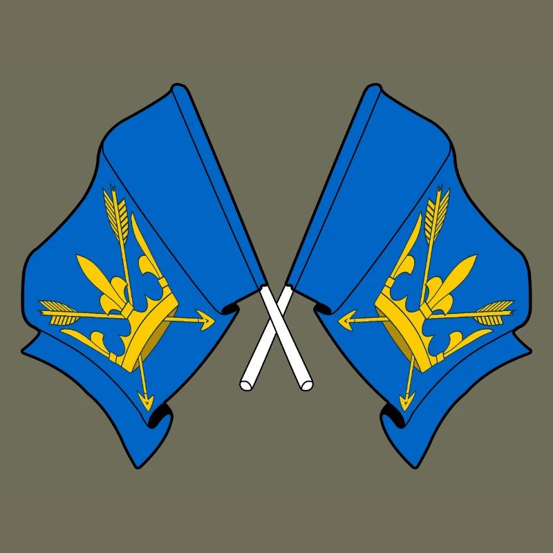 Drapeaux du Suffolk croisés