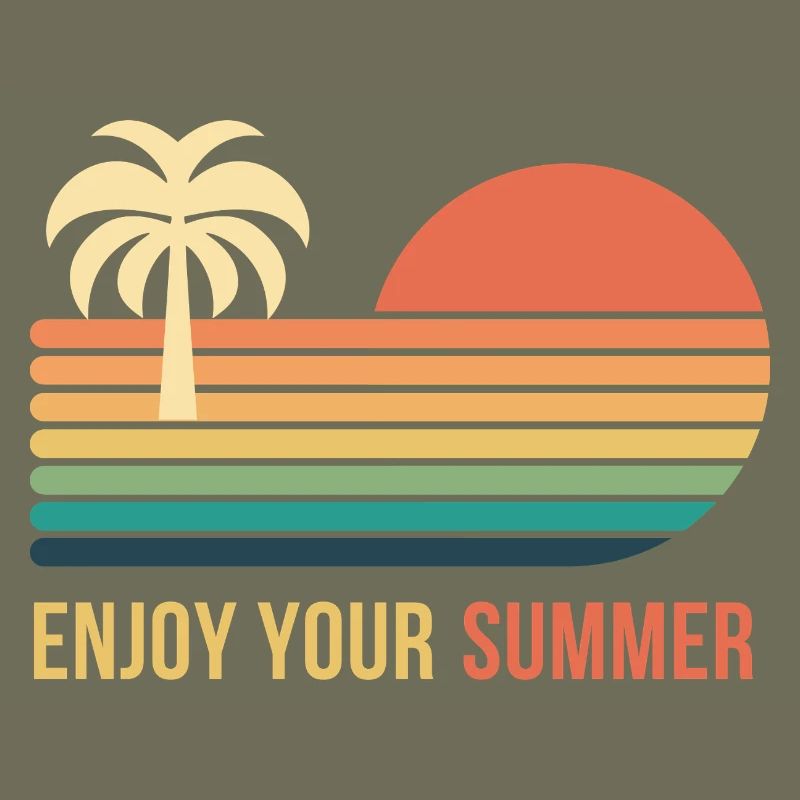 Sunset Retro Palm Tree