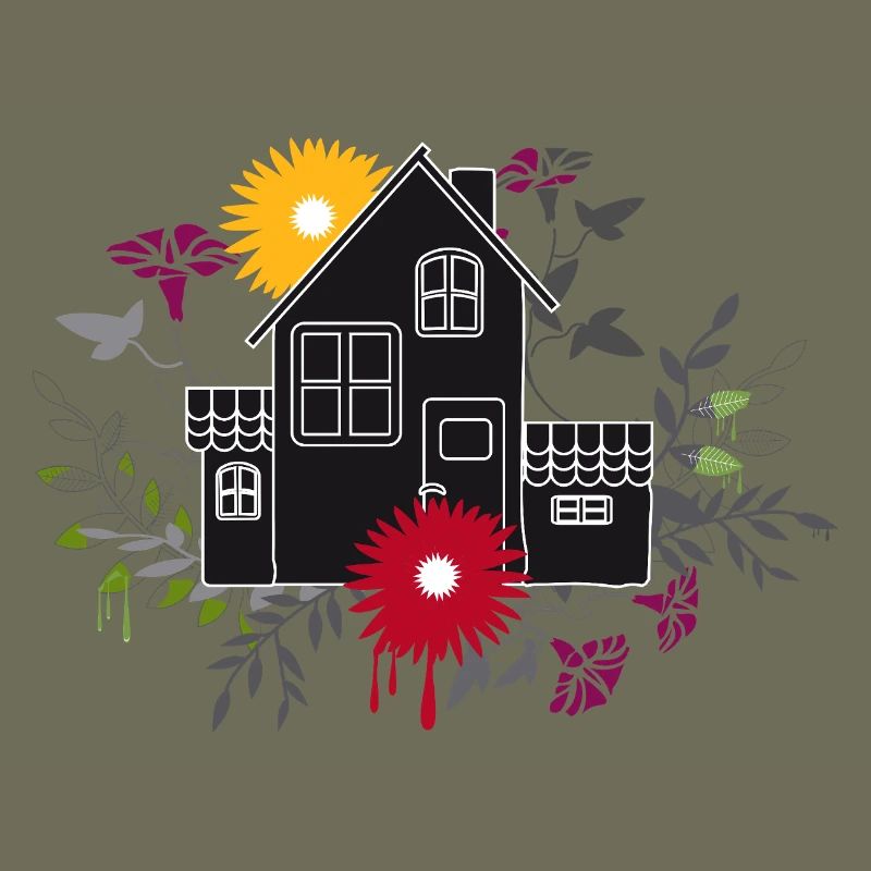 Maison moderne avec des fleurs - Design élégant