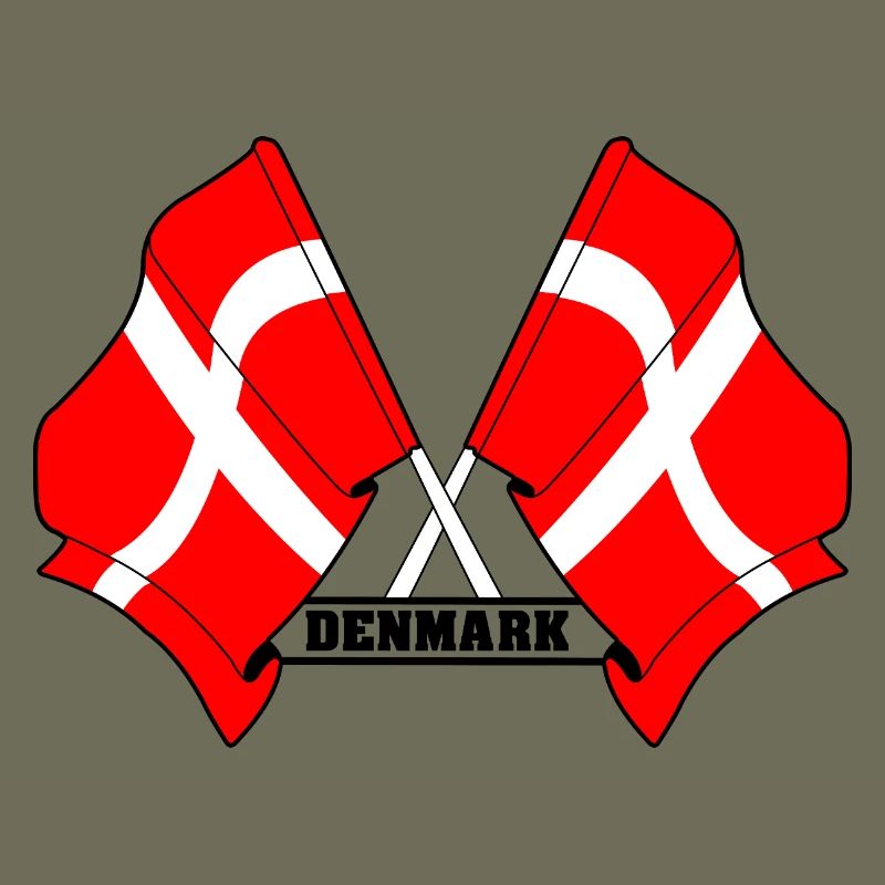 DENMARK – Crossed Flags