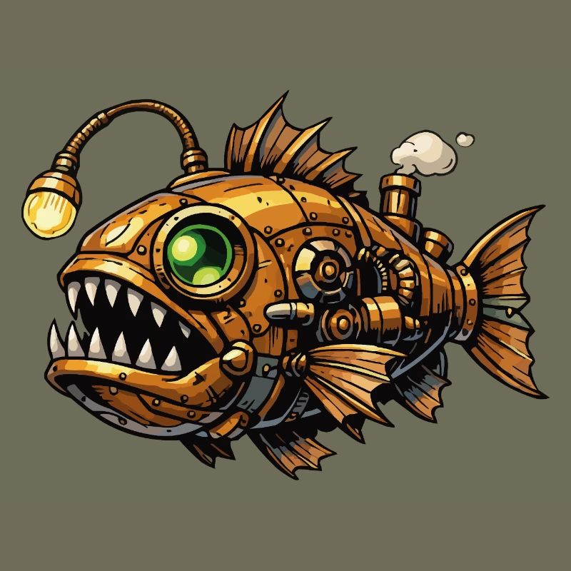 Steampunk Deep Sea Piranha