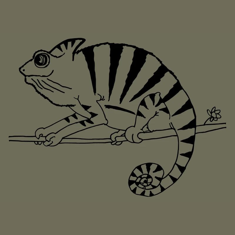 witziges Chamäleon Reptilien 