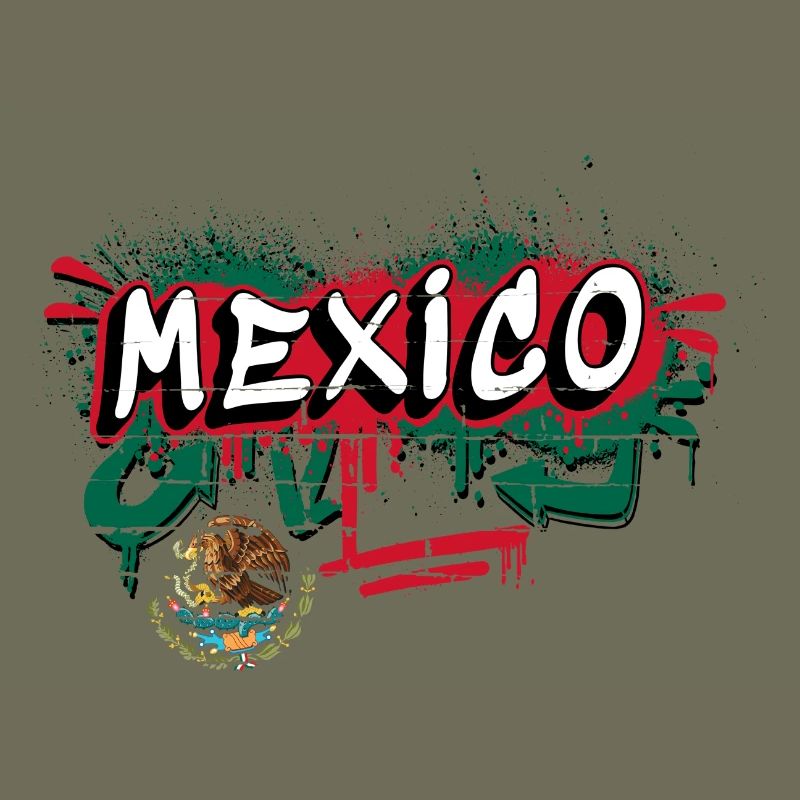 Mexiko Flagge Graffiti Design