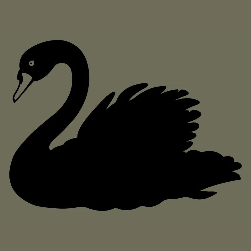 Schwarze Schwanen-Schattenfigur