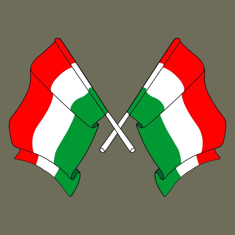 Two flags Hungary