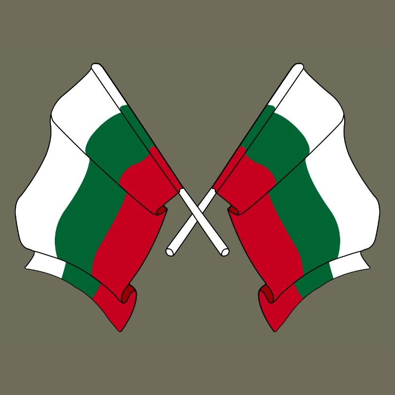 Two flags Bulgaria