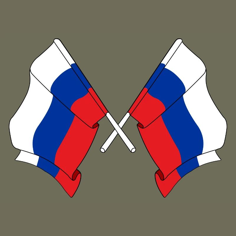 Deux drapeaux Russie