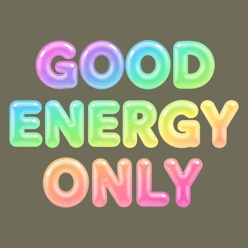 Good Energy Only – Positive Statement Typography